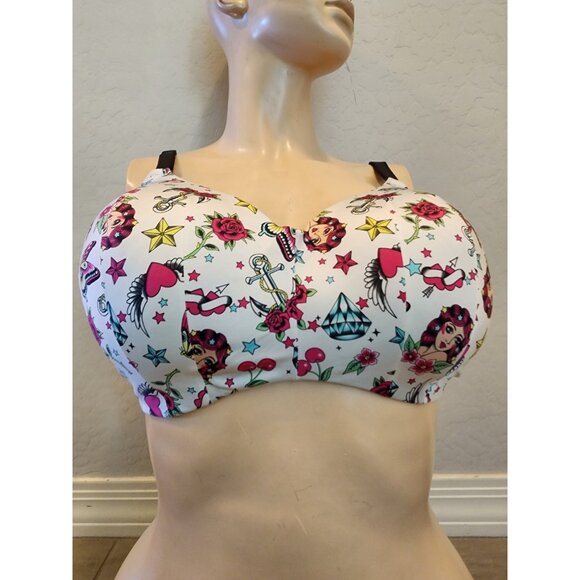 Torrid Bra 40D Sailor Diamond Star Dream Wirefree Lightly Lined - Picture 2 of 5